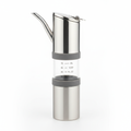 Stainless steel oil dispensing bottle with pour spout