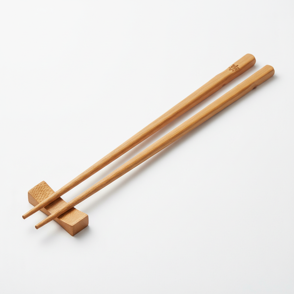 Long natural wood fry chopsticks for deep frying