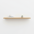 Floating oak wall shelf