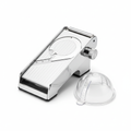 Adjustable stainless steel mandoline slicer with hand guard